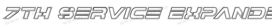 7th Service Expanded Italic字体转换